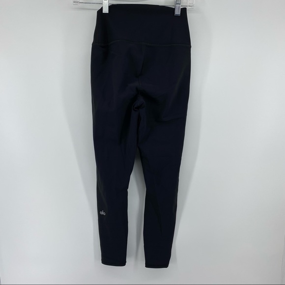 Alo Sz XS High Rise Extreme Ripped Warrior Black Leggings - Picture 4 of 16